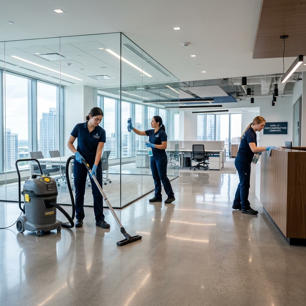Commercial post-construction cleaning